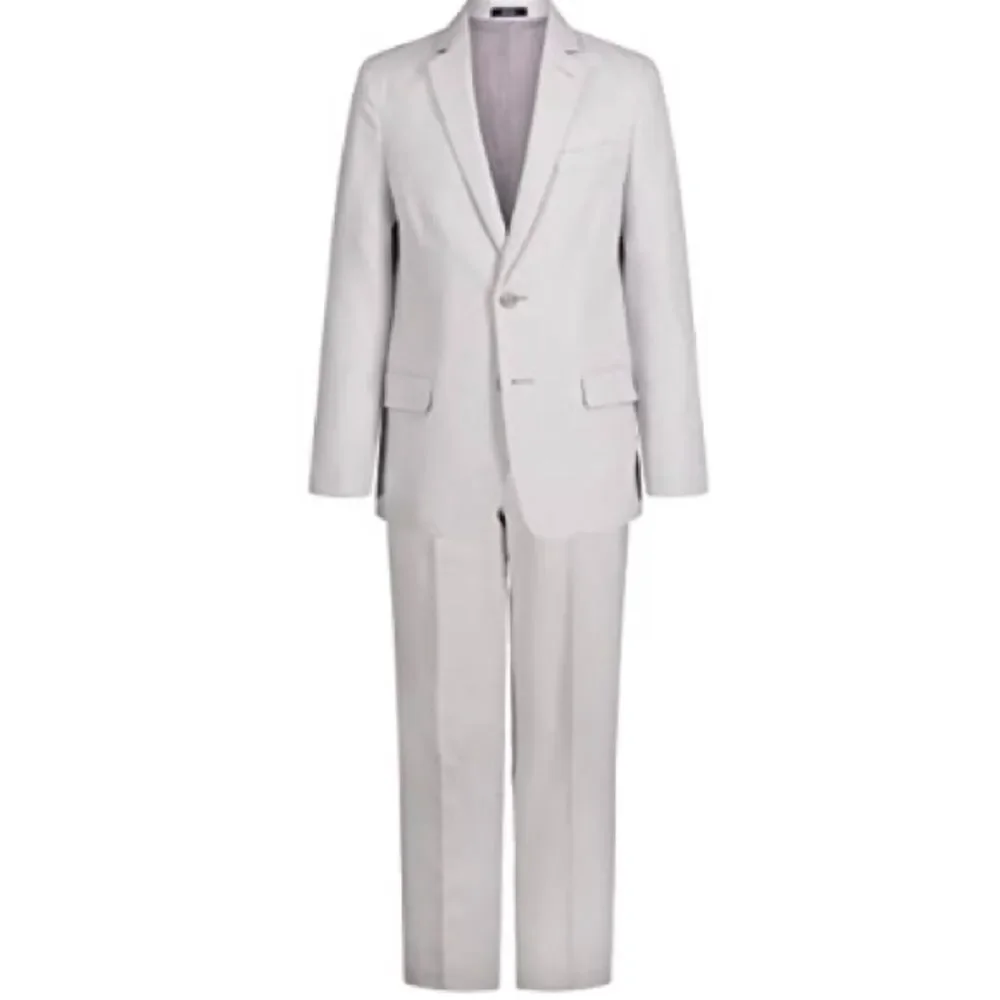 Nautica Big Boys Pindot 2 Piece Suit Set Light Grey, boy suit top and bottom 18